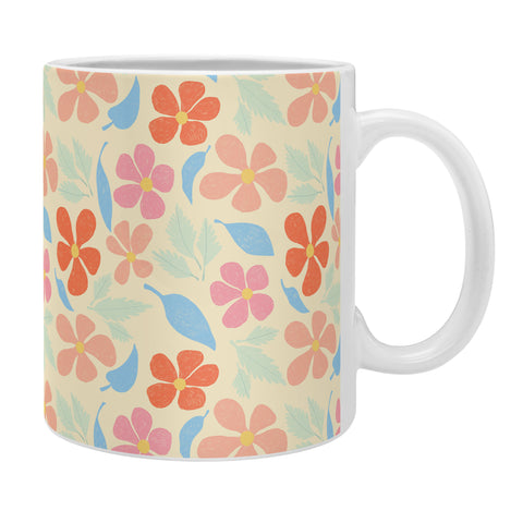 haleyum Tropical Vintage Flowers Coffee Mug