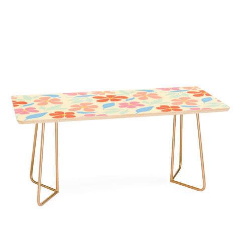 haleyum Tropical Vintage Flowers Coffee Table