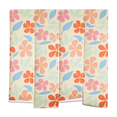 haleyum Tropical Vintage Flowers Wall Mural