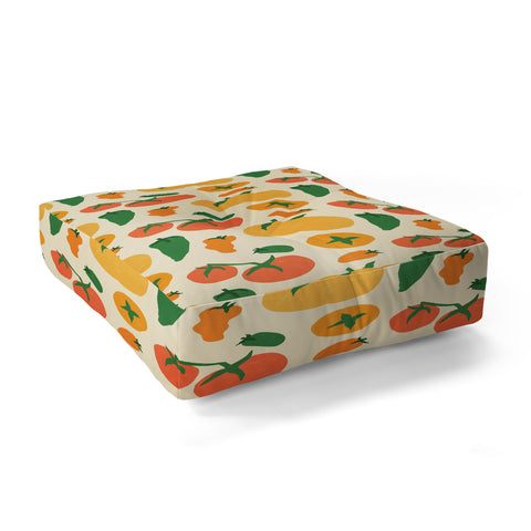 haleyum Veggie Love Pattern Floor Pillow Square