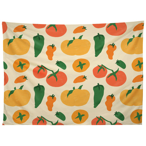 haleyum Veggie Love Pattern Tapestry