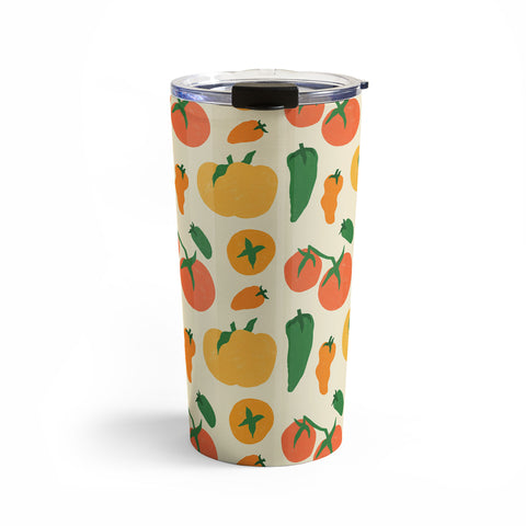 haleyum Veggie Love Pattern Travel Mug