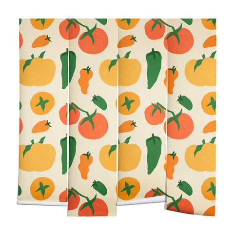 haleyum Veggie Love Pattern Wall Mural