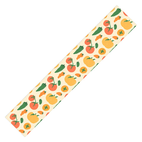 haleyum Veggie Love Pattern Table Runner
