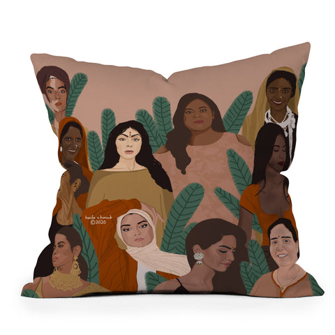 Hanifa Abdul Hameed Every Color is Beautiful Outdoor Throw Pillow