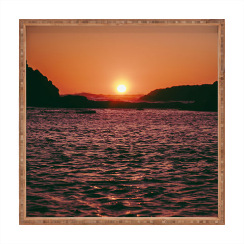 Hannah Kemp A Coastal Sunset Square Tray