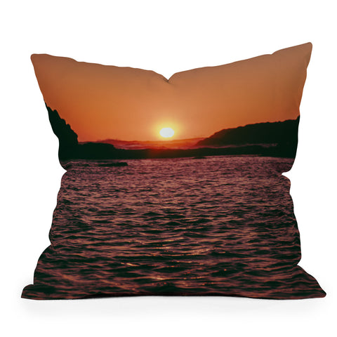 Hannah Kemp A Coastal Sunset Outdoor Throw Pillow
