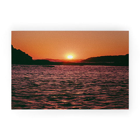 Hannah Kemp A Coastal Sunset Welcome Mat