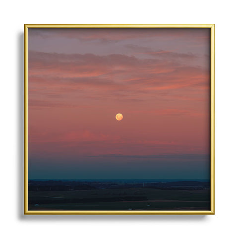 Hannah Kemp A Full Moon Square Metal Framed Art Print