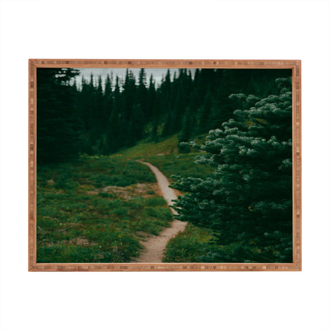 Hannah Kemp A Green Hiking Trail Rectangular Tray