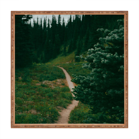 Hannah Kemp A Green Hiking Trail Square Tray