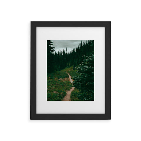 Hannah Kemp A Green Hiking Trail Framed Art Print