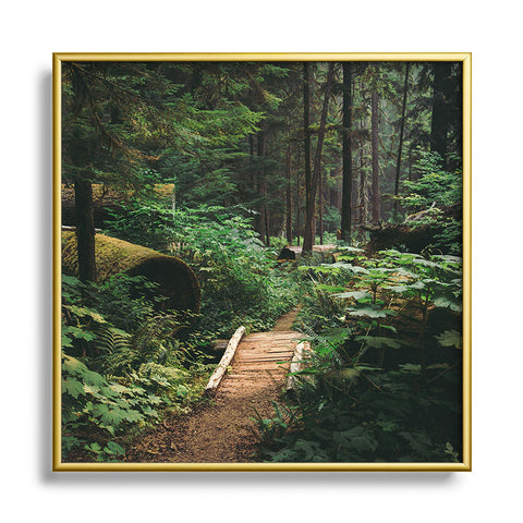 Hannah Kemp A Walk in the Woods II Square Metal Framed Art Print