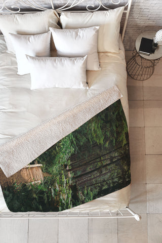 Hannah Kemp A Walk in the Woods II Fleece Throw Blanket