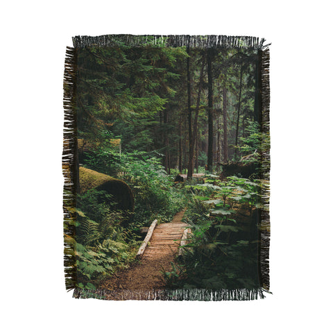 Hannah Kemp A Walk in the Woods II Throw Blanket