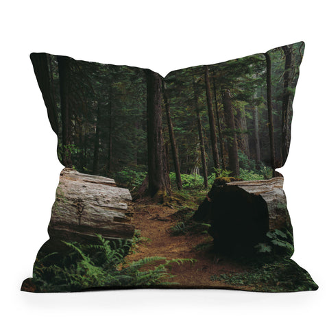 Hannah Kemp A Walk in the Woods Outdoor Throw Pillow