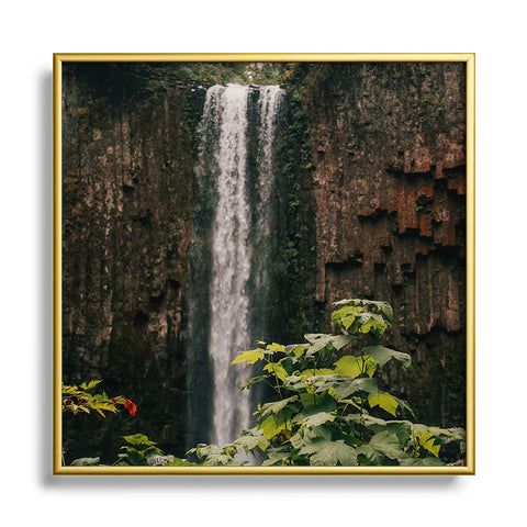 Hannah Kemp Abiqua Falls Square Metal Framed Art Print