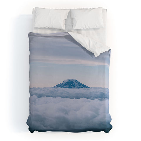 Hannah Kemp Adams above Clouds Duvet Cover