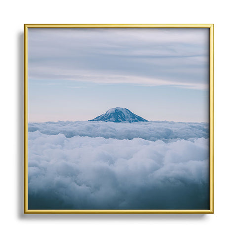 Hannah Kemp Adams above Clouds Square Metal Framed Art Print