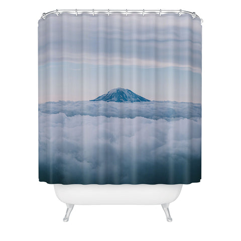 Hannah Kemp Adams above Clouds Shower Curtain