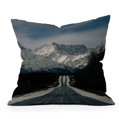 Hannah Kemp Alaska Drive Outdoor Throw Pillow