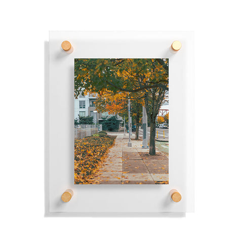 Hannah Kemp Autumn Sidewalk Floating Acrylic Print