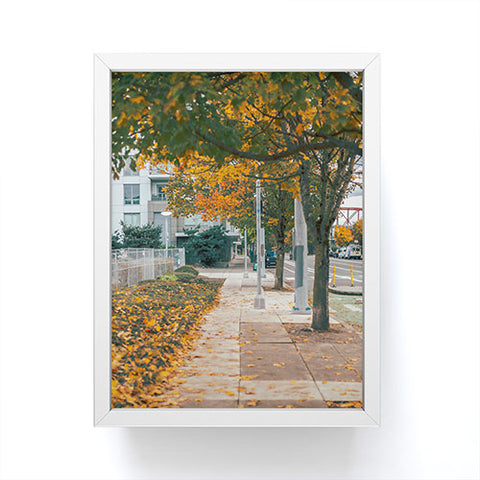 Hannah Kemp Autumn Sidewalk Framed Mini Art Print