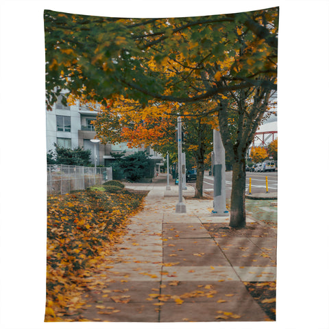 Hannah Kemp Autumn Sidewalk Tapestry