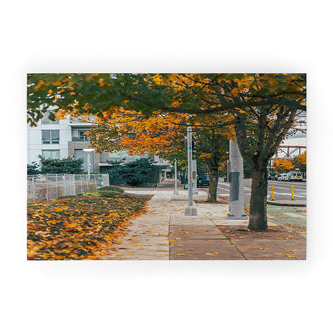 Hannah Kemp Autumn Sidewalk Welcome Mat