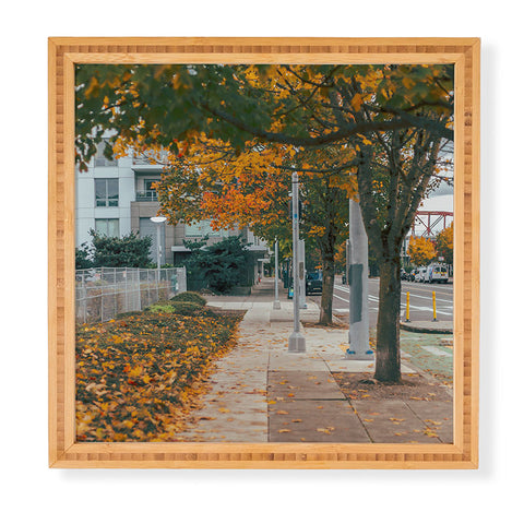 Hannah Kemp Autumn Sidewalk Framed Wall Art