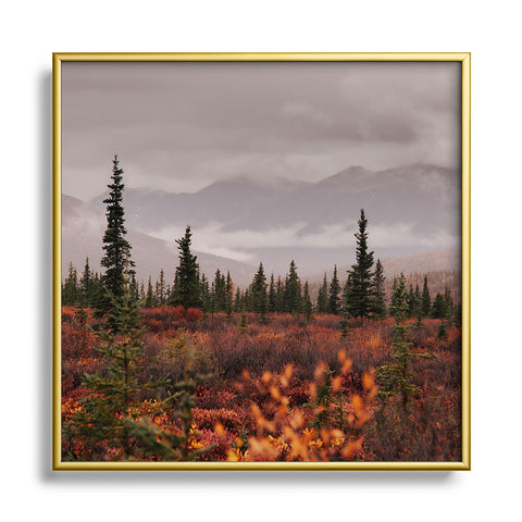 Hannah Kemp Autumn Up North Square Metal Framed Art Print