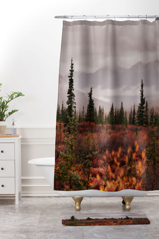 Hannah Kemp Autumn Up North Shower Curtain And Mat