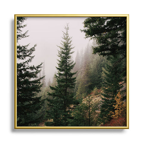 Hannah Kemp Autumn Wilderness Square Metal Framed Art Print
