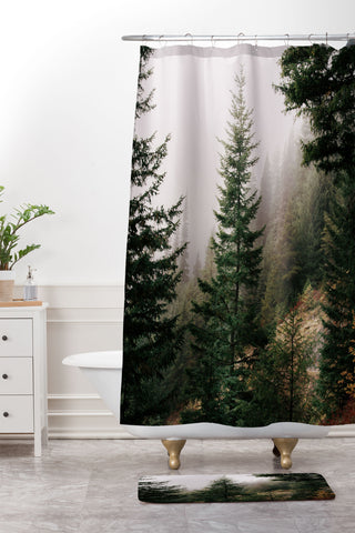 Hannah Kemp Autumn Wilderness Shower Curtain And Mat