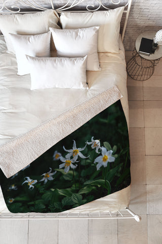 Hannah Kemp Avalanche Lilies Fleece Throw Blanket