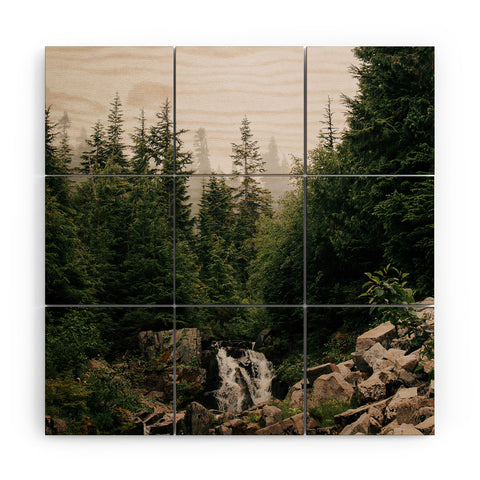 Hannah Kemp Baby Waterfall Wood Wall Mural