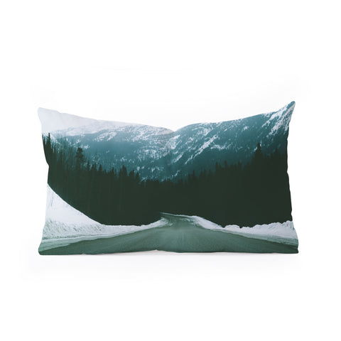 Hannah Kemp BC Mountain Drive Oblong Throw Pillow