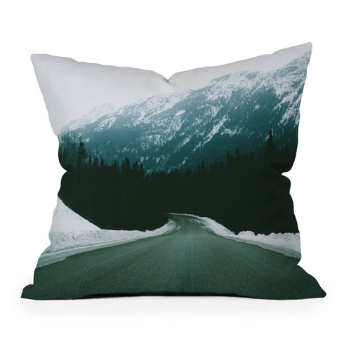 Hannah Kemp BC Mountain Drive Throw Pillow