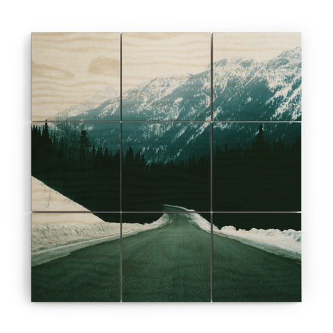 Hannah Kemp BC Mountain Drive Wood Wall Mural