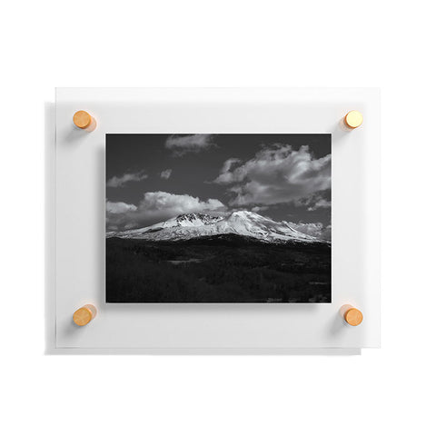 Hannah Kemp Black and White Mt St Helens Floating Acrylic Print