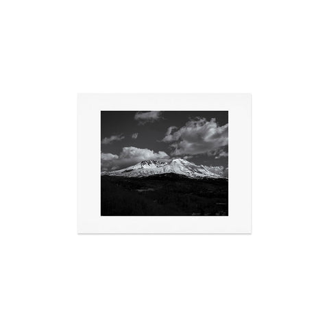 Hannah Kemp Black and White Mt St Helens Art Print