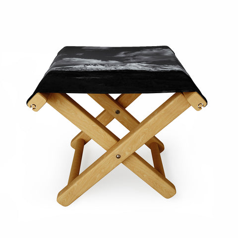 Hannah Kemp Black and White Mt St Helens Folding Stool