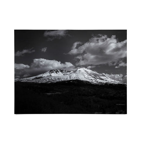 Hannah Kemp Black and White Mt St Helens Poster
