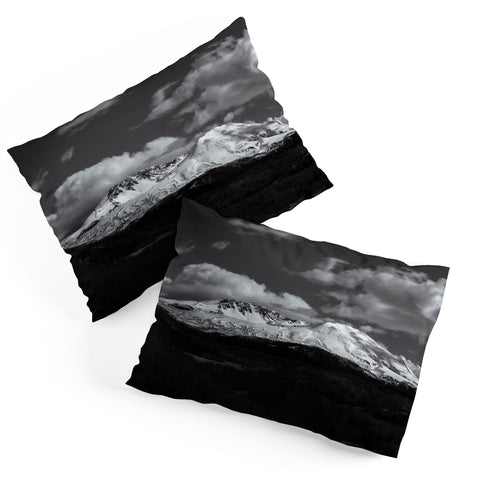 Hannah Kemp Black and White Mt St Helens Pillow Shams