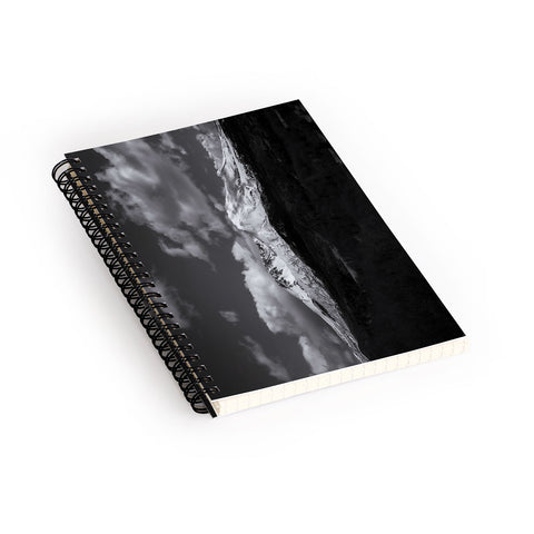 Hannah Kemp Black and White Mt St Helens Spiral Notebook