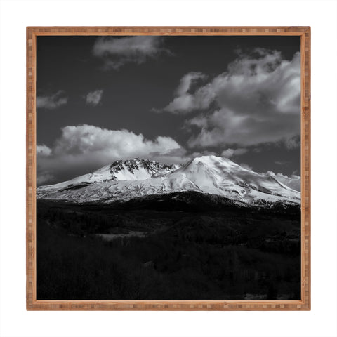 Hannah Kemp Black and White Mt St Helens Square Tray