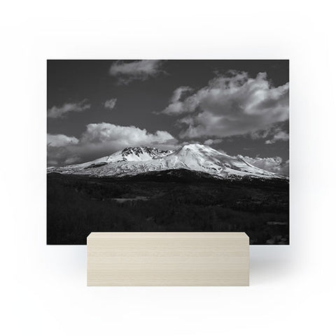 Hannah Kemp Black and White Mt St Helens Mini Art Print