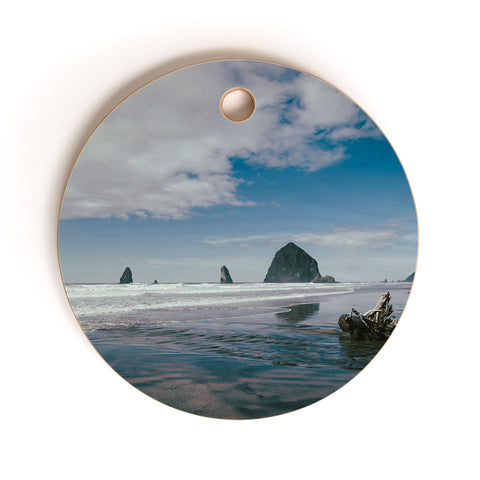 Hannah Kemp Blue Cannon Beach Cutting Board Round