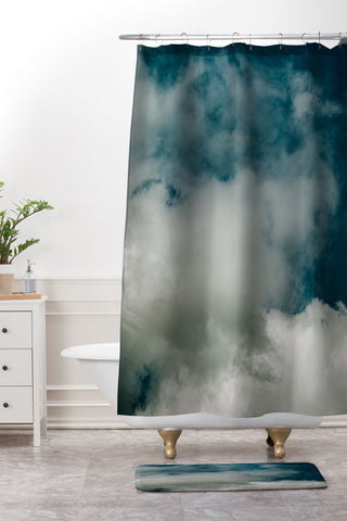 Hannah Kemp Blue Embrace Shower Curtain And Mat