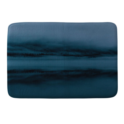 Hannah Kemp Blue Hour Lake Reflection Memory Foam Bath Mat